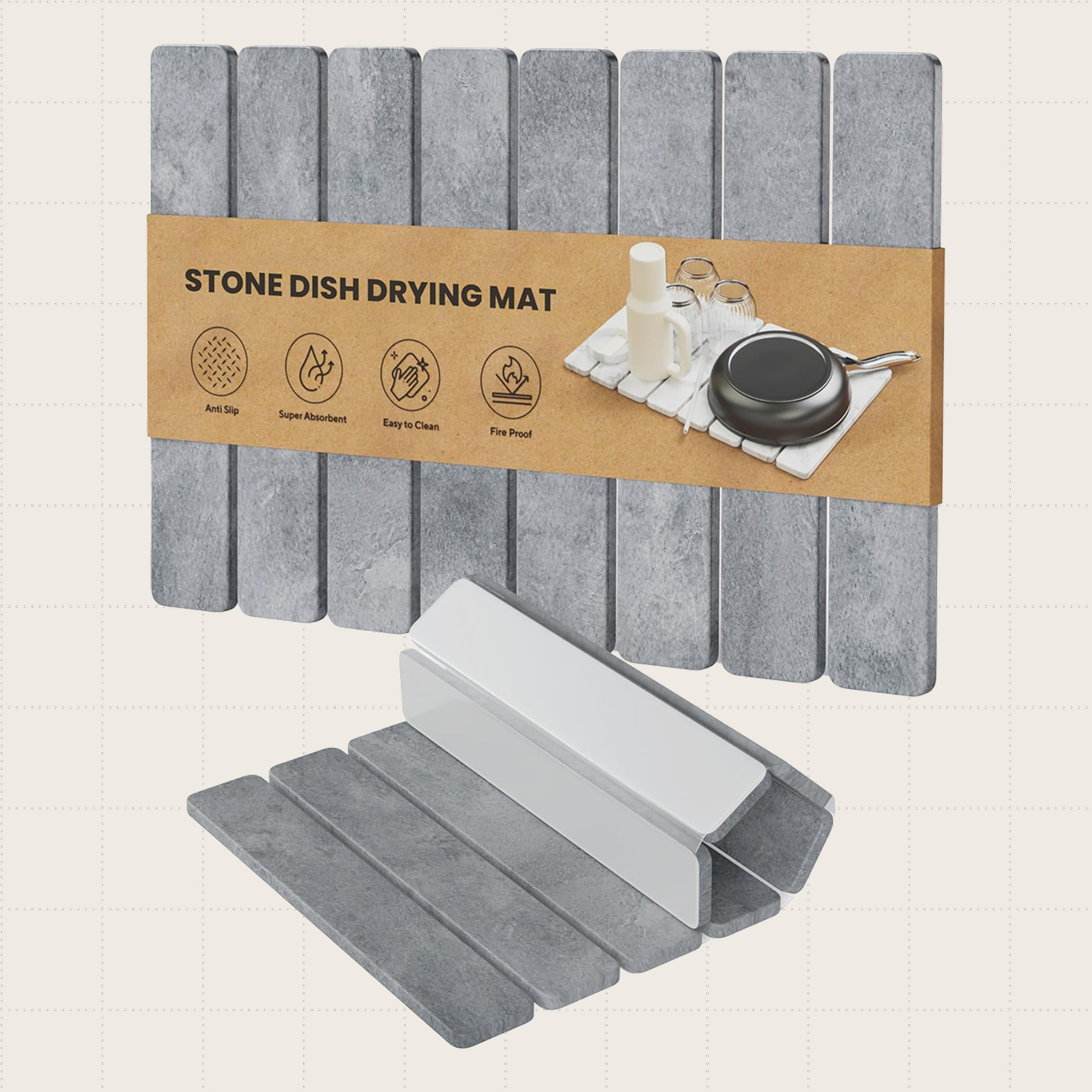 CHROME CLUB Stone Dish Drying Mat