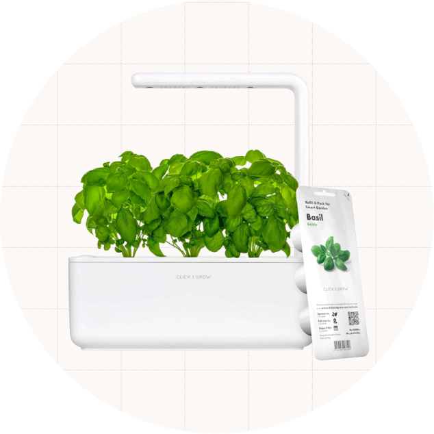 Click & Grow Indoor Herb Garden Kit With Grow Light in white