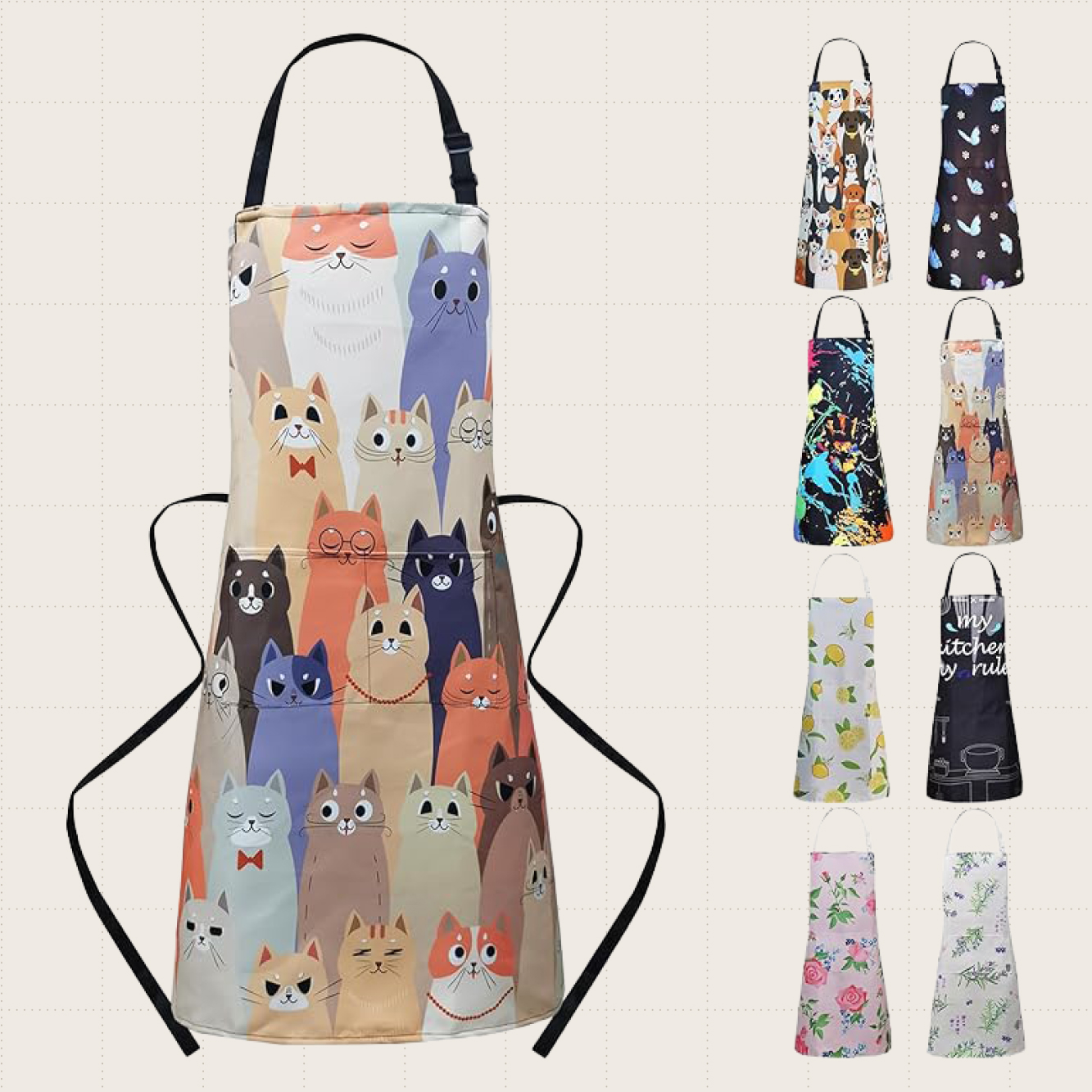 ZiQilin Adjustable Waterproof Kitchen Apron