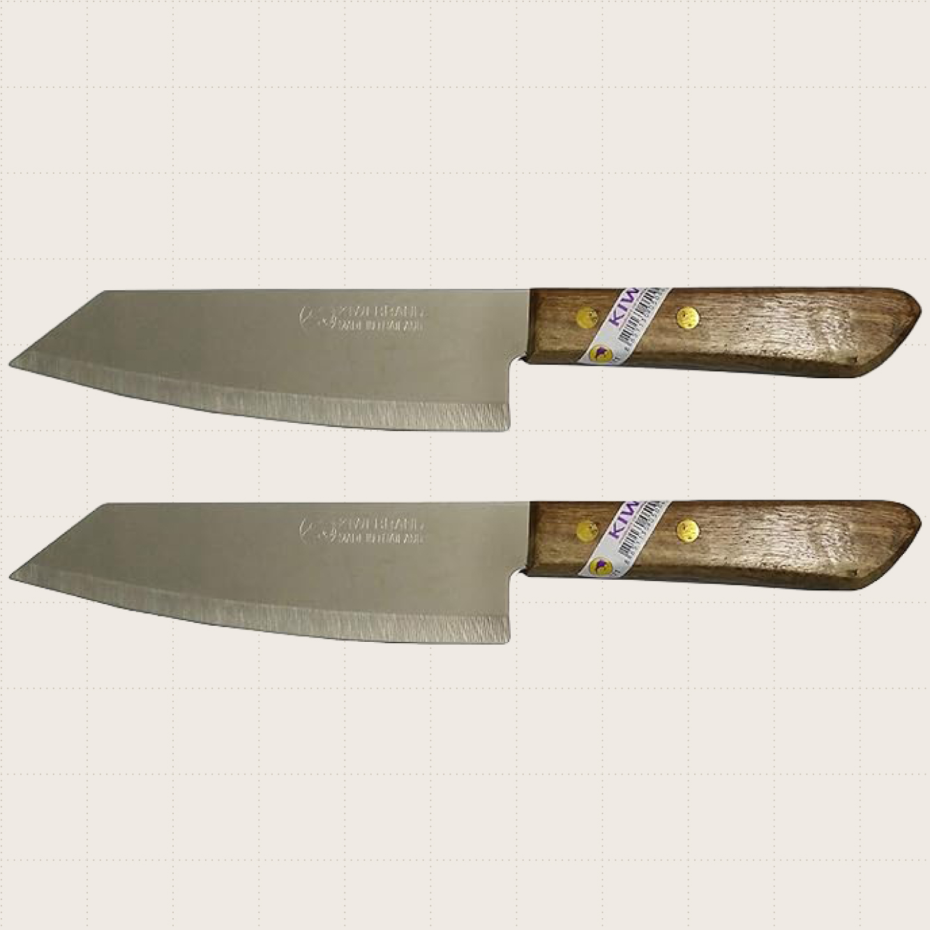 Kiwi Deba-Style Stainless Steel Knives, Two-Pack