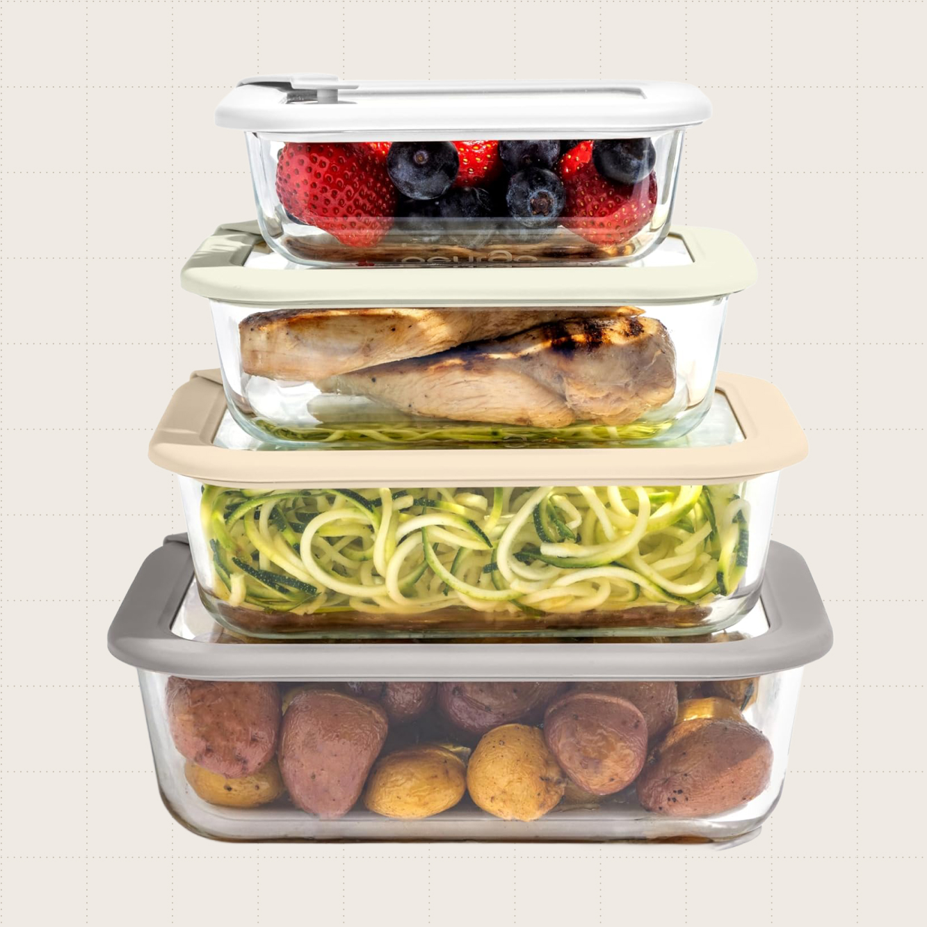 Bentgo Eight-Piece Set of Glass Food Storage Containers
