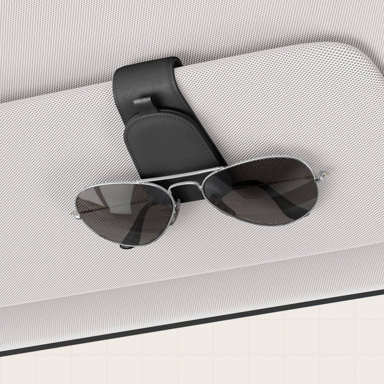 Sotfamily Sunglass Holder for Car Visor, Two-Pack