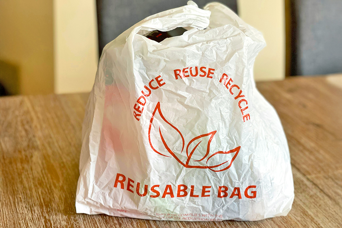 Reusable plastic bag