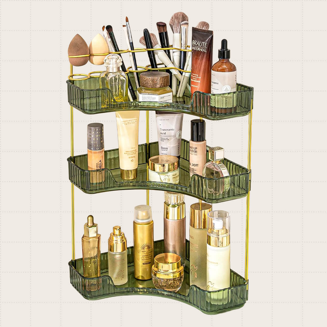 Nature’s Source Three-Tier Corner Makeup Organizer