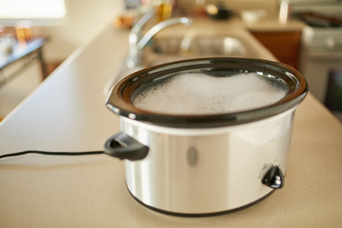 Let Your Slow Cooker Clean Itself