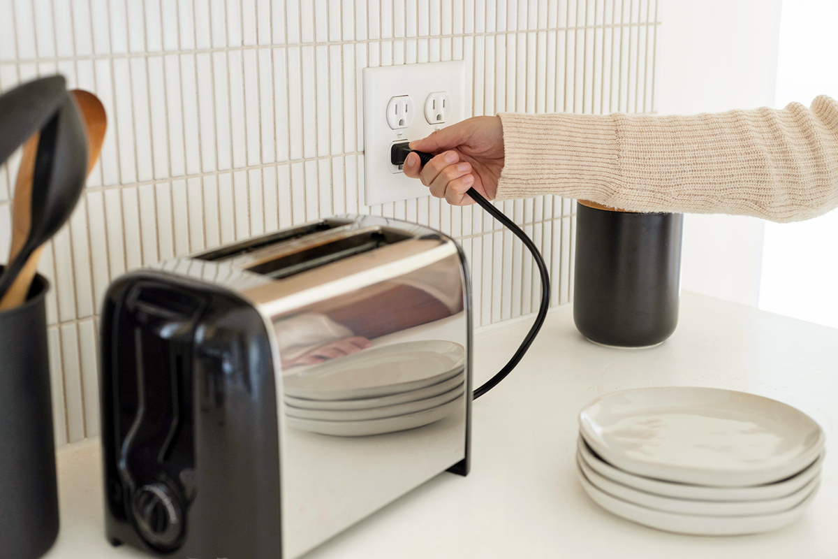 This Clever Trick Hides Appliance Cords in Plain Sight